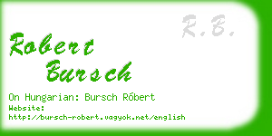 robert bursch business card